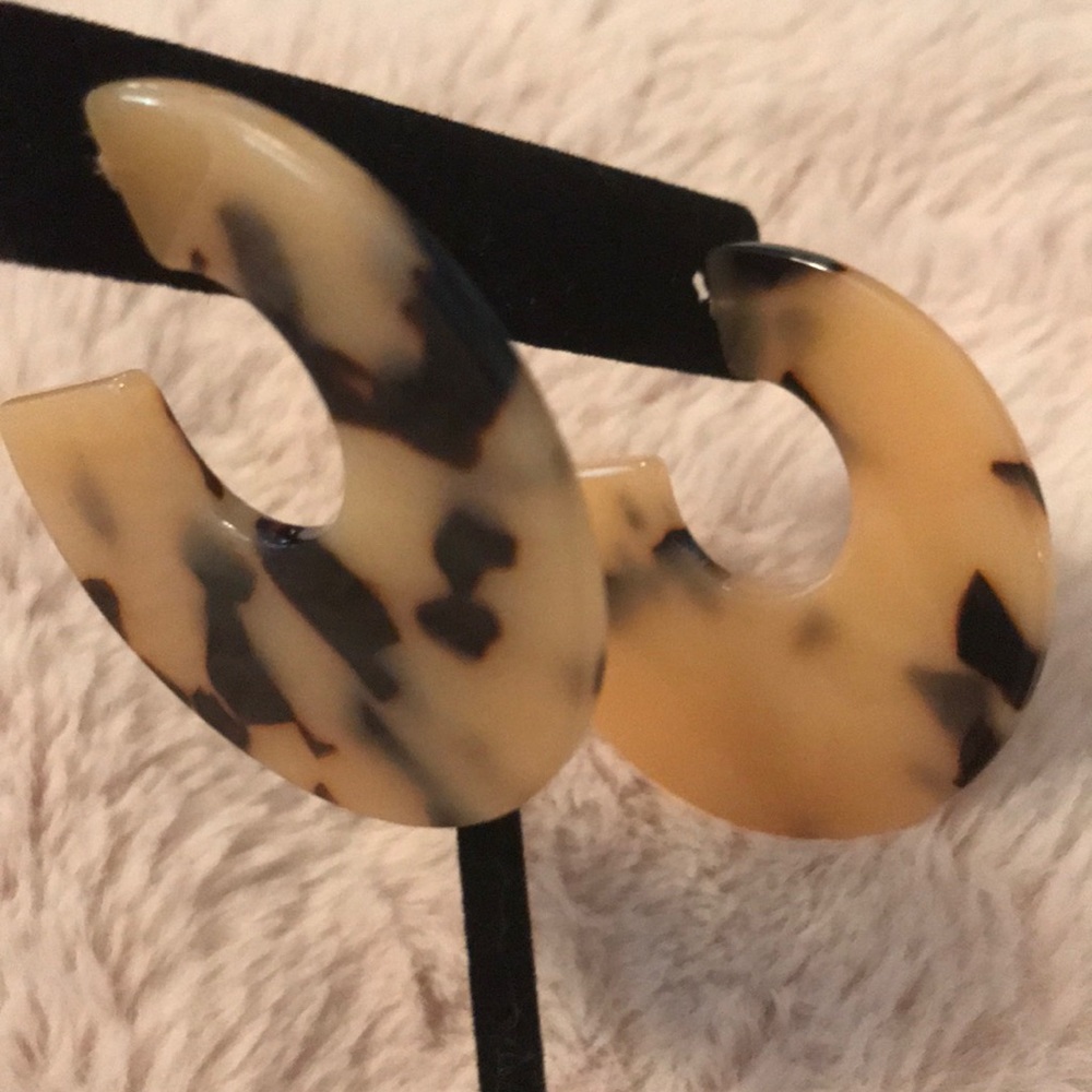 Tortoise Shell Hoop Earrings